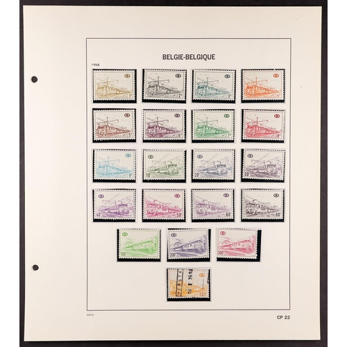 192 - BELGIUM RAILWAY PARCELS STAMPS 1879-1968 collection on printed pages, largely used, some later issue... 