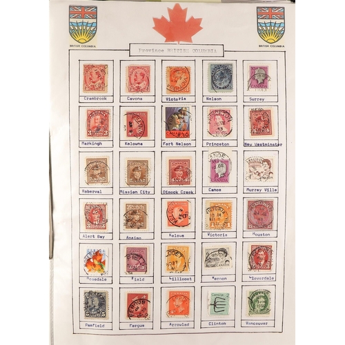 208 - CANADA - BRITISH COLUMBIA CANCELLATIONS collection on stamps & covers in large binder, a few Victori... 