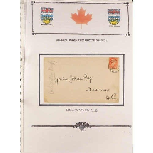 208 - CANADA - BRITISH COLUMBIA CANCELLATIONS collection on stamps & covers in large binder, a few Victori... 