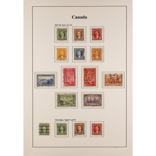 217 - CANADA 1937-51 USED COLLECTION incl. 1937-38 set & coils set, 1942-48 War Effort set, Airs, coils se... 