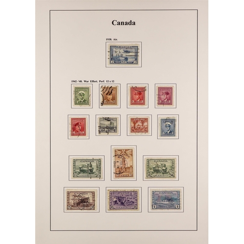 217 - CANADA 1937-51 USED COLLECTION incl. 1937-38 set & coils set, 1942-48 War Effort set, Airs, coils se... 