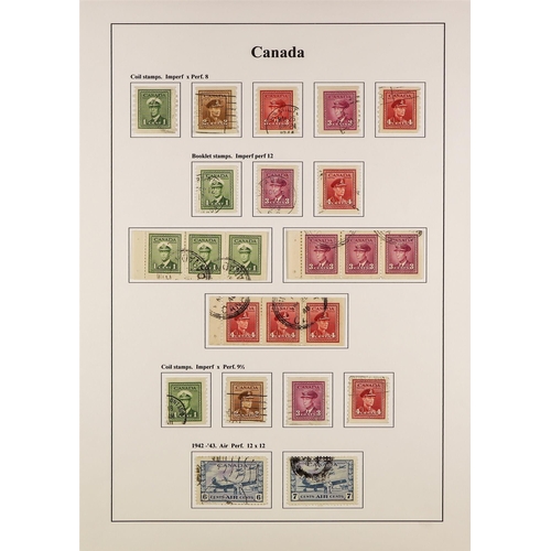 217 - CANADA 1937-51 USED COLLECTION incl. 1937-38 set & coils set, 1942-48 War Effort set, Airs, coils se... 