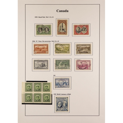 217 - CANADA 1937-51 USED COLLECTION incl. 1937-38 set & coils set, 1942-48 War Effort set, Airs, coils se... 