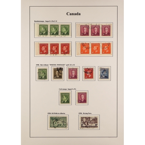 217 - CANADA 1937-51 USED COLLECTION incl. 1937-38 set & coils set, 1942-48 War Effort set, Airs, coils se... 