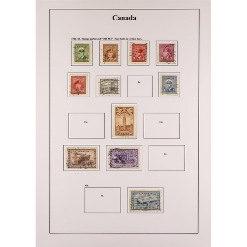 217 - CANADA 1937-51 USED COLLECTION incl. 1937-38 set & coils set, 1942-48 War Effort set, Airs, coils se... 