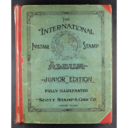 64 - COLLECTIONS & ACCUMULATIONS SCOTT PRINTED ALBUM dated 1928, with better USA, GB and Commonwealth etc... 