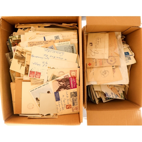 66 - COLLECTIONS & ACCUMULATIONS WORLD COVERS IN TWO BOXES largely cheap material though some better seen... 