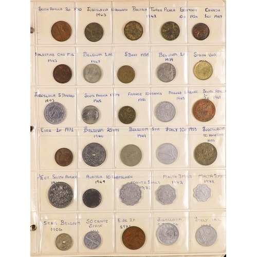 7 - COINS a worldwide collection in a slot in album. (Qty)