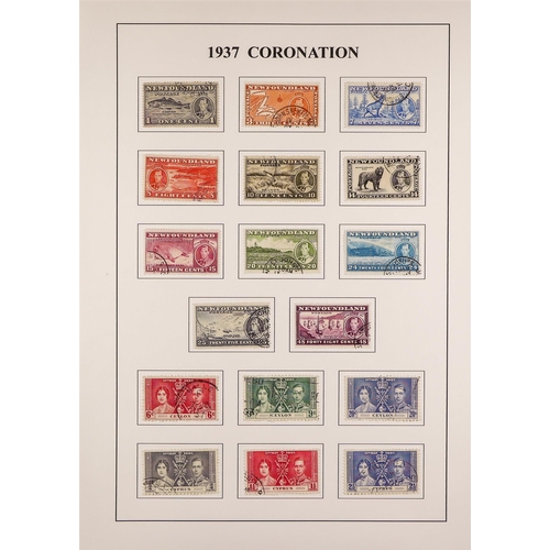 82 - COLLECTIONS & ACCUMULATIONS COMMONWEALTH 1937 CORONATION OMNIBUS complete fine used incl. Newfoundla... 