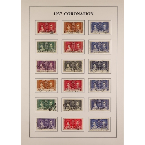 82 - COLLECTIONS & ACCUMULATIONS COMMONWEALTH 1937 CORONATION OMNIBUS complete fine used incl. Newfoundla... 