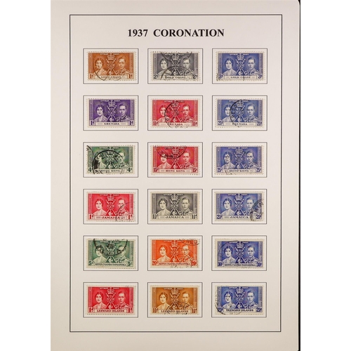 82 - COLLECTIONS & ACCUMULATIONS COMMONWEALTH 1937 CORONATION OMNIBUS complete fine used incl. Newfoundla... 