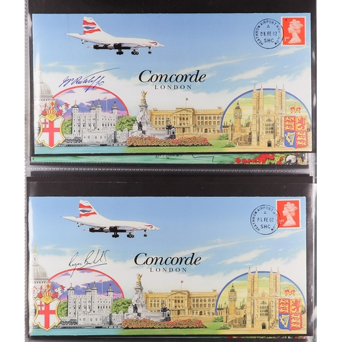 83 - COLLECTIONS & ACCUMULATIONS CONCORDE 1989-2002 collection of SIGNED covers in an album. (40 covers)