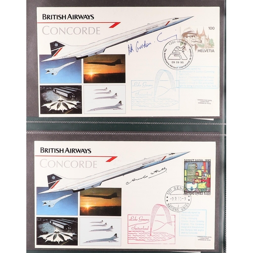 83 - COLLECTIONS & ACCUMULATIONS CONCORDE 1989-2002 collection of SIGNED covers in an album. (40 covers)