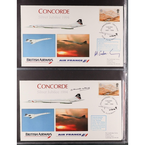 83 - COLLECTIONS & ACCUMULATIONS CONCORDE 1989-2002 collection of SIGNED covers in an album. (40 covers)