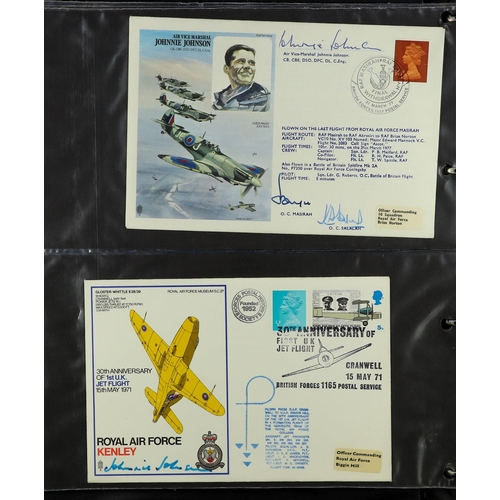 84 - COLLECTIONS & ACCUMULATIONS R.A.F. MUSEUM COVERS an album of  mostly signed incl. Douglas Bader, Joh... 