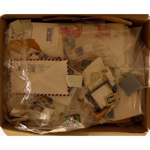 87 - COLLECTIONS & ACCUMULATIONS WORLD CARTON with various incl. some in old auction folders etc, note Co... 