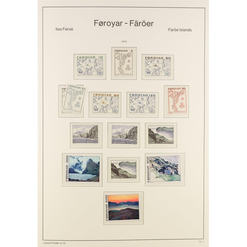 91 - COLLECTIONS & ACCUMULATIONS ALAND & FAROE ISLANDS never hinged mint collections in Lindner hingeless... 