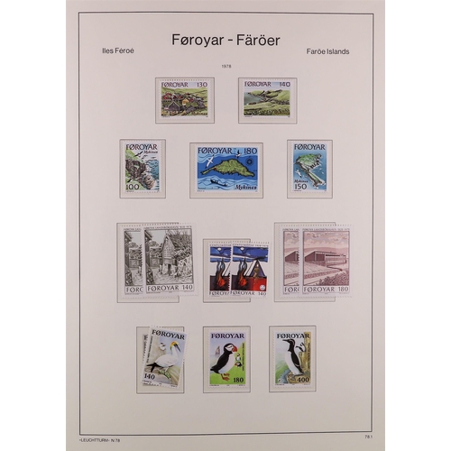 91 - COLLECTIONS & ACCUMULATIONS ALAND & FAROE ISLANDS never hinged mint collections in Lindner hingeless... 