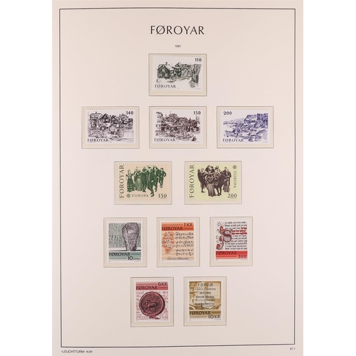 91 - COLLECTIONS & ACCUMULATIONS ALAND & FAROE ISLANDS never hinged mint collections in Lindner hingeless... 