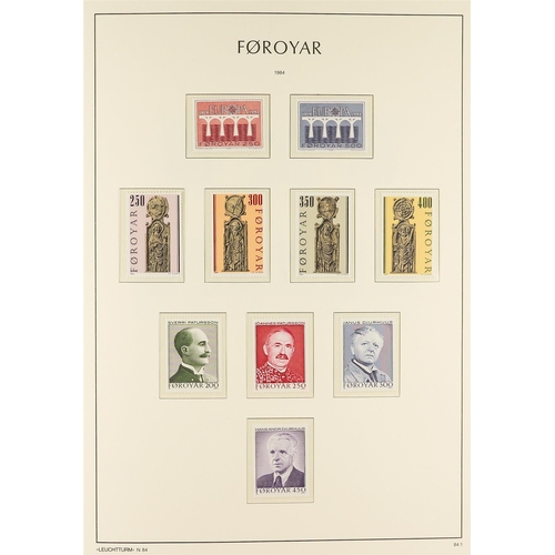 91 - COLLECTIONS & ACCUMULATIONS ALAND & FAROE ISLANDS never hinged mint collections in Lindner hingeless... 