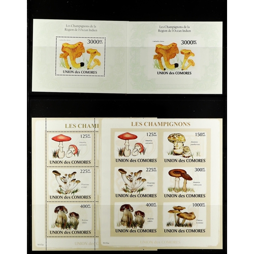 13 - TOPICALS MUSHROOMS (FUNGI) GUINEA 2001-2015 never hinged mint collection from 2001 m/s and blocks of... 