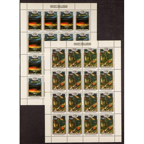 131 - COOK IS. 1986 Halley's Comet set, SG 1058/1062, in sheetlets, never hinged mint. Cat. £148. (5 sheet... 