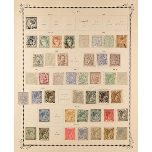 132 - CUBA SPANISH PERIOD 1855-1898 mint and used collection on Scott printed pages. Incl. 1855-1867 Isabe... 