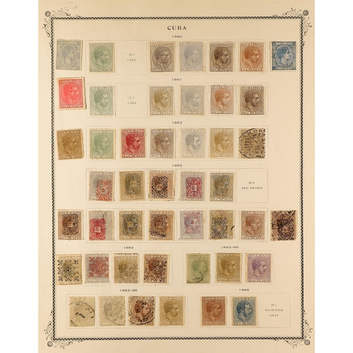 132 - CUBA SPANISH PERIOD 1855-1898 mint and used collection on Scott printed pages. Incl. 1855-1867 Isabe... 