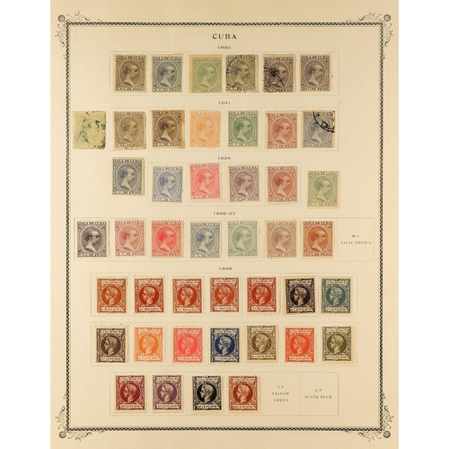 132 - CUBA SPANISH PERIOD 1855-1898 mint and used collection on Scott printed pages. Incl. 1855-1867 Isabe... 