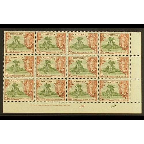 135 - DOMINICA 1951 6c olive & chestnut 