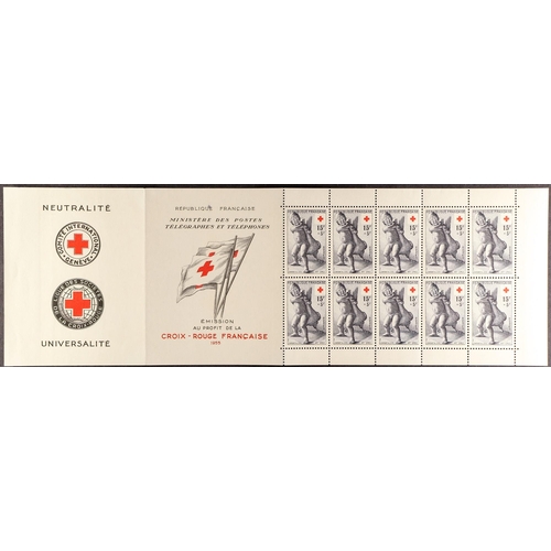 152 - FRANCE 1955 Red Cross complete Booklet (Yvert 2004, SG XSB5), fine. Cat. 450