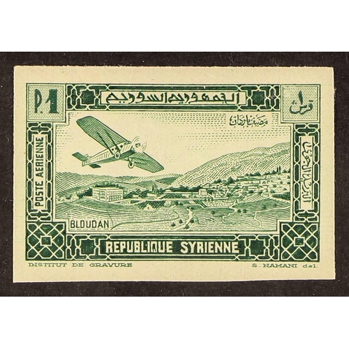 163 - FRENCH COLONIES SYRIA 1934 1pi Air imperf, Yvert 61a, very fine mint. Cat. 350 in 2012.