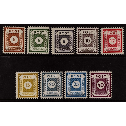 192 - GERMAN ALLIED ZONES SOVIET ZONE EAST SAXONY 1945 Coswig Local Postmasters Numerals perf 11½ set, Mic... 