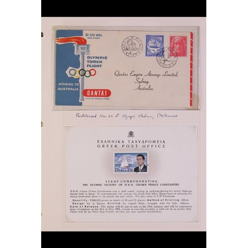 201 - GREECE 1954-98 SPORT STAMPS COLLECTION. with never hinged mint sets and miniature sheets, plus cover... 