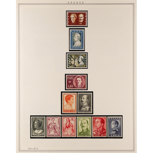 202 - GREECE 1956-70 COMPLETE NEVER HINGED MINT COLLECTION incl. 1956 2d Rotary, 1956 & 1957 Royal Family ... 