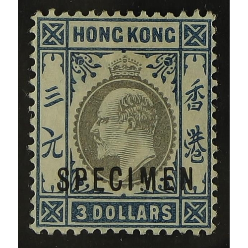 206 - HONG KONG 1903 $3 slate and dull blue, overprinted 