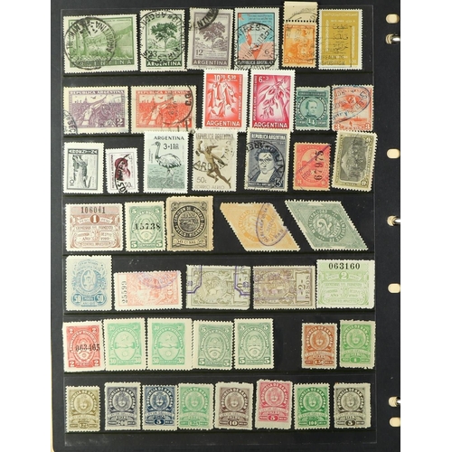 28 - ARGENTINA 1860's-1980's INTERESTING ACCUMULATION on leaves & stock pages in a thick binder, mint & u... 