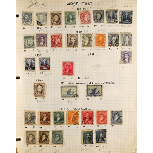 28 - ARGENTINA 1860's-1980's INTERESTING ACCUMULATION on leaves & stock pages in a thick binder, mint & u... 