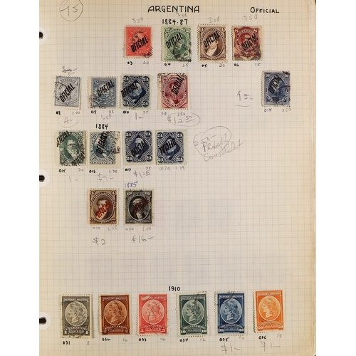 28 - ARGENTINA 1860's-1980's INTERESTING ACCUMULATION on leaves & stock pages in a thick binder, mint & u... 