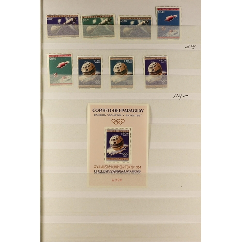 365 - PARAGUAY 1961-70 NEVER HINGED MINT COLLECTION sets & miniature sheets, incl. 1961 Tennis set & Air m... 