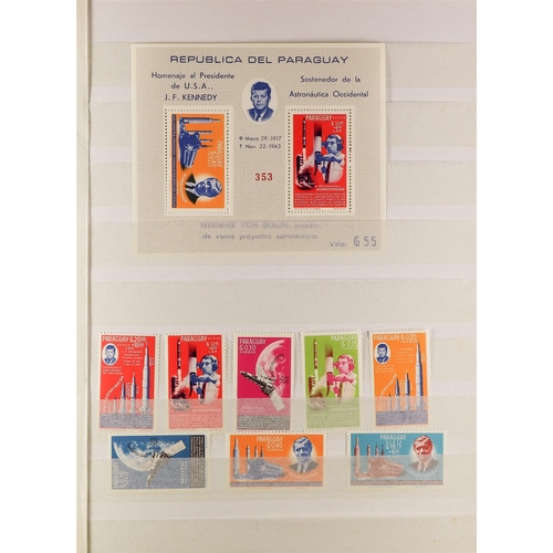 365 - PARAGUAY 1961-70 NEVER HINGED MINT COLLECTION sets & miniature sheets, incl. 1961 Tennis set & Air m... 