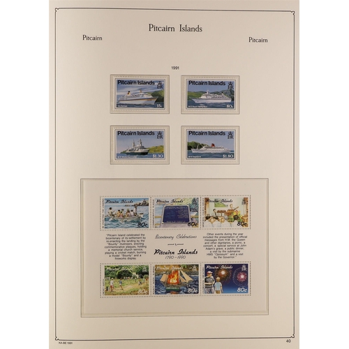 367 - PITCAIRN IS. 1967-94 COMPETE NEVER HINGED MINT COLLECTION in a  