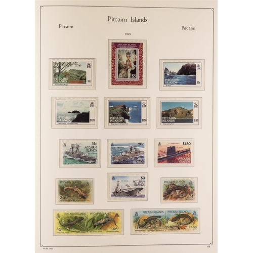 367 - PITCAIRN IS. 1967-94 COMPETE NEVER HINGED MINT COLLECTION in a  