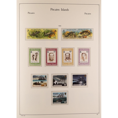 367 - PITCAIRN IS. 1967-94 COMPETE NEVER HINGED MINT COLLECTION in a  