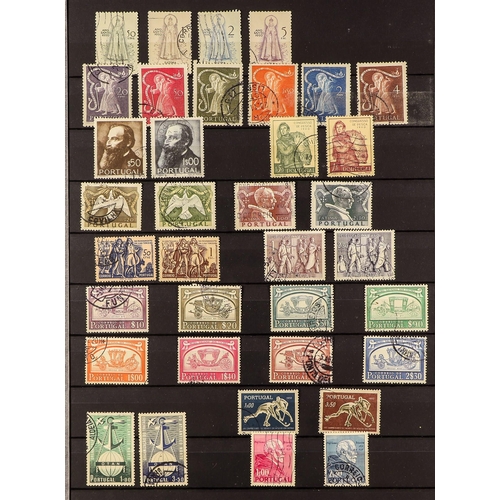 369 - PORTUGAL 1946-58 USED COLLECTION incl. 1946 Castles set, Bank of Portugal miniature sheet; 1947 Cost... 