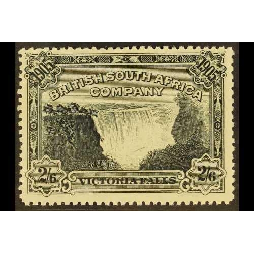 375 - RHODESIA 1905 2s 6d black, Victoria Falls, SG 98, fine mint. Cat. £140.