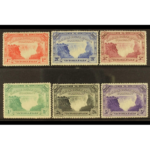 376 - RHODESIA 1905 Victoria Falls Bridge set complete, SG 94/98, fine mint. Cat. £350. (6 stamps)