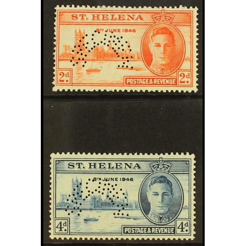 393 - ST HELENA 1946 Victory set perforated 