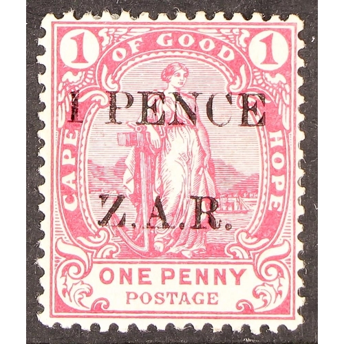 427 - SOUTH AFRICA -COLS & REPS CAPE OF GOOD HOPE VRYBURG 1899 1 PENCE rose, SG 2, mint with largish hinge... 