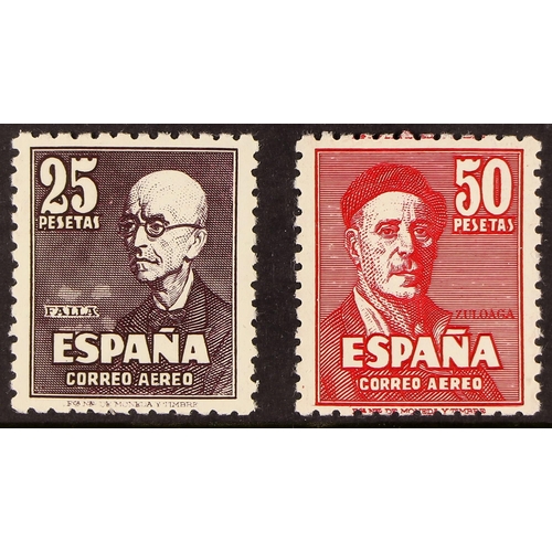 459 - SPAIN 1948 Air Portraits complete set (Mi. 948/49, SG 1083/84, Edifil 1015/16), never hinged mint. (... 